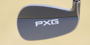 Close-up of PXG wedge focusing on grooves and finish.